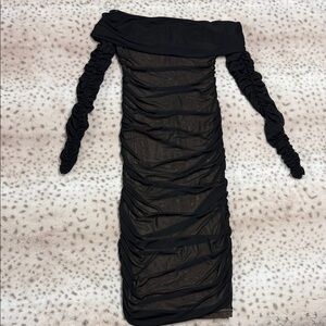 Fashion Nova Elegant Black One Shoulder Dress